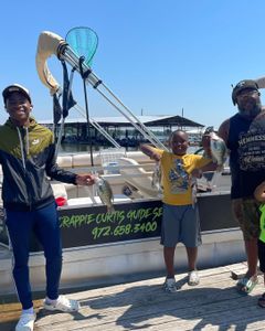 Two white crappie fish caught in Alba
