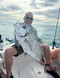 Photograph of a 22-inch African Pompano fish caught while fishing in FL