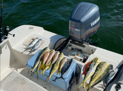 Two anglers fishing in the waters of Key Largo