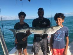 Catching a great barracuda fish while fishing in FL
