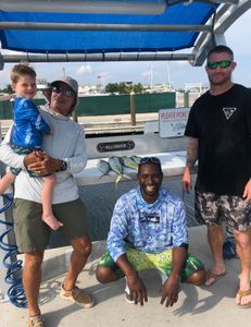 Four anglers fishing in Key Largo, Florida