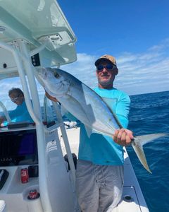 Horse-Eye Jack, a 32-inch fish, caught while fishing in Key Largo