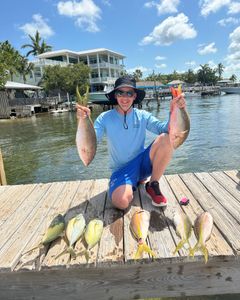 6 Mutton Snapper fish caught while fishing in FL