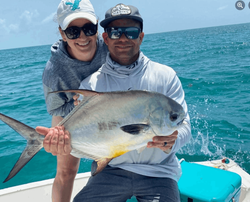 Permit fish caught on fishing trip in FL