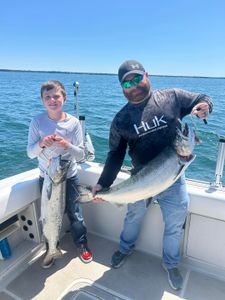 Two anglers fishing in Olcott