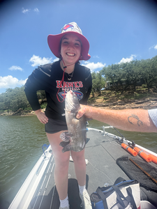 Reeling in the blue whiskers at Buchanan Dam!
