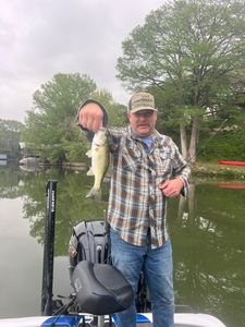 One person fishing at Buchanan Dam