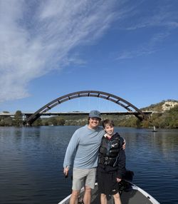 Two people fishing at Buchanan Dam