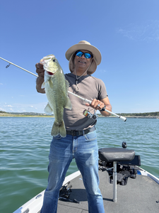 Hooked a feisty Florida Bass with a mix of heavy and light tackle at Buchanan Dam!