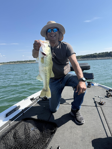Reeled in a hefty 23-inch Florida Bass at Buchanan Dam TX!