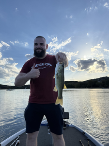 Nice largemouth bass caught using heavy and light tackle techniques in clear conditions!
