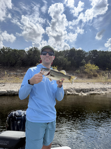 Nice largemouth bass using heavy tackle at the lake today!