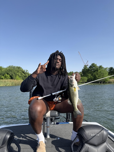 Landed a feisty Largemouth Bass at Buchanan Dam despite the partly cloudy weather!