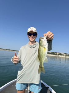 Reeling in a beauty on a rainy day at Buchanan Dam!
