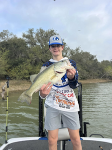 Largemouth bass caught while fishing in TX