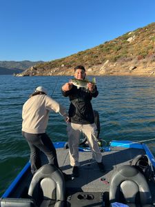 Angler with fishing rod in California