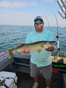 One fisherman reeling in a 27-inch catch in OH