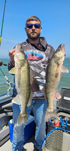 Two walleye fish caught in Ohio