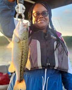 Caught a nice largemouth bass while fishing in GA