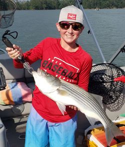 Striped bass caught while fishing in GA