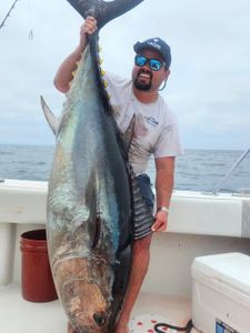 Yellowfin tuna caught while fishing in Long Beach