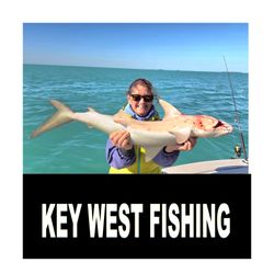 A person fishing in the beautiful waters of Key West