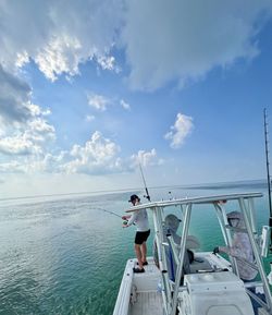 Angler fishing on the shore of Stock Island