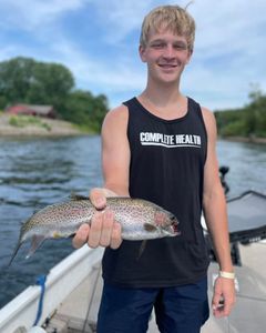 A single rainbow trout caught in Branson