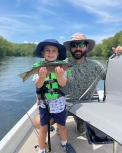 One rainbow trout caught fishing in Branson