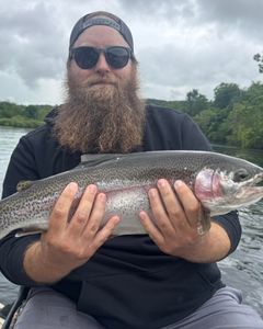A rainbow trout caught in MO during a fishing trip