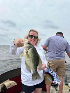 Angler with a crappie fish in LA