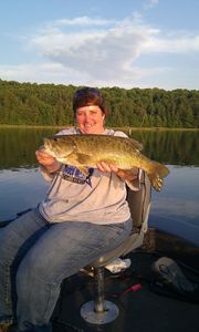 A single person fishing in Wisconsin