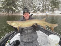 A lone fisherman reels in a 41-inch catch in WI