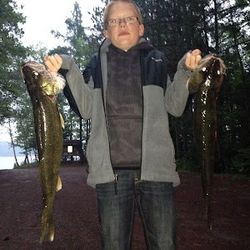 Two big fish caught during fishing in Phelps