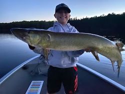One angler with a big 37-inch fish caught while fishing in Wisconsin