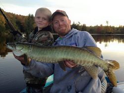 Muskellunge fish caught while fishing in WI