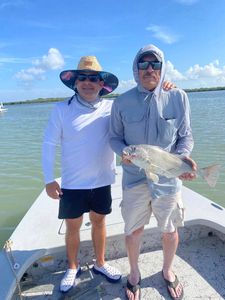 A large black drum fish caught on a fishing trip in TX