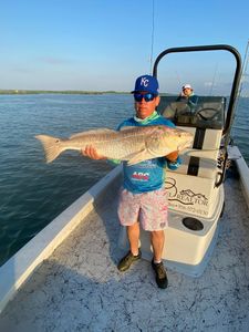 One 32-inch redfish caught while fishing in TX
