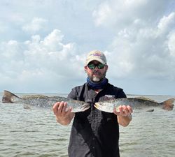 Two spotted weakfish caught while fishing in Port Isabel