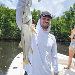 Angler fishing with rod and reel in FL