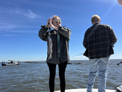 Enjoying a peaceful day by the water.