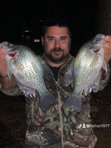 Two crappie, 13-inch fish caught while fishing in Cave Spring