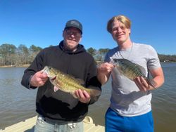 Two crappie fish caught while fishing in GA