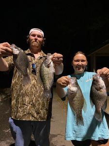 4 crappie fish caught while fishing in GA