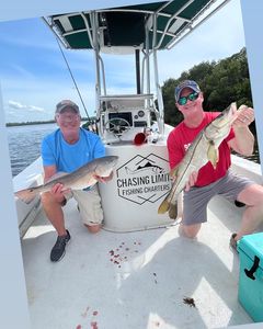Two snook and redfish caught in Florida fishing tour