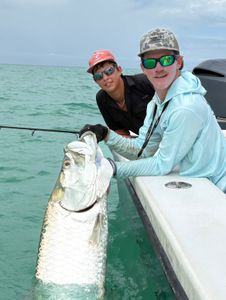 Large tarpon catch during fishing charter in Holmes Beach FL