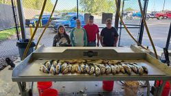 Four people enjoying cruises, fishing, and tours in Erie