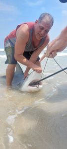 Person fishing in Port Aransas