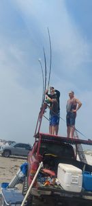 Two people fishing at Port Aransas