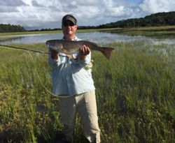 One fisherman in Florida fishing